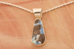 Genuine Golden Hill  Sterling Silver Navajo Pendant